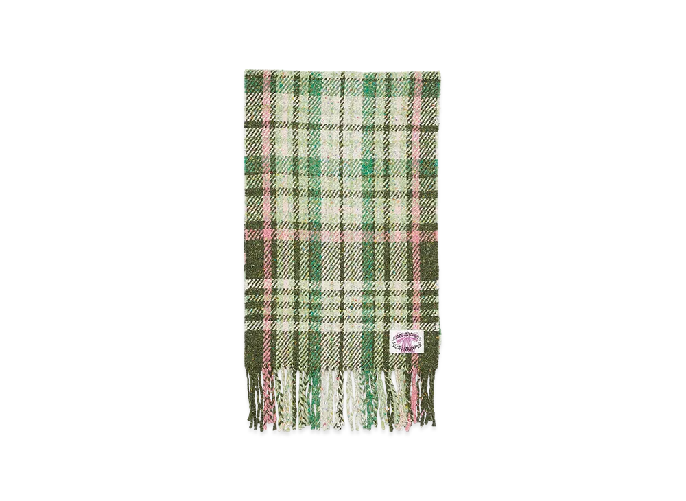 Acne Studios Check Fringe Scarf "Green"