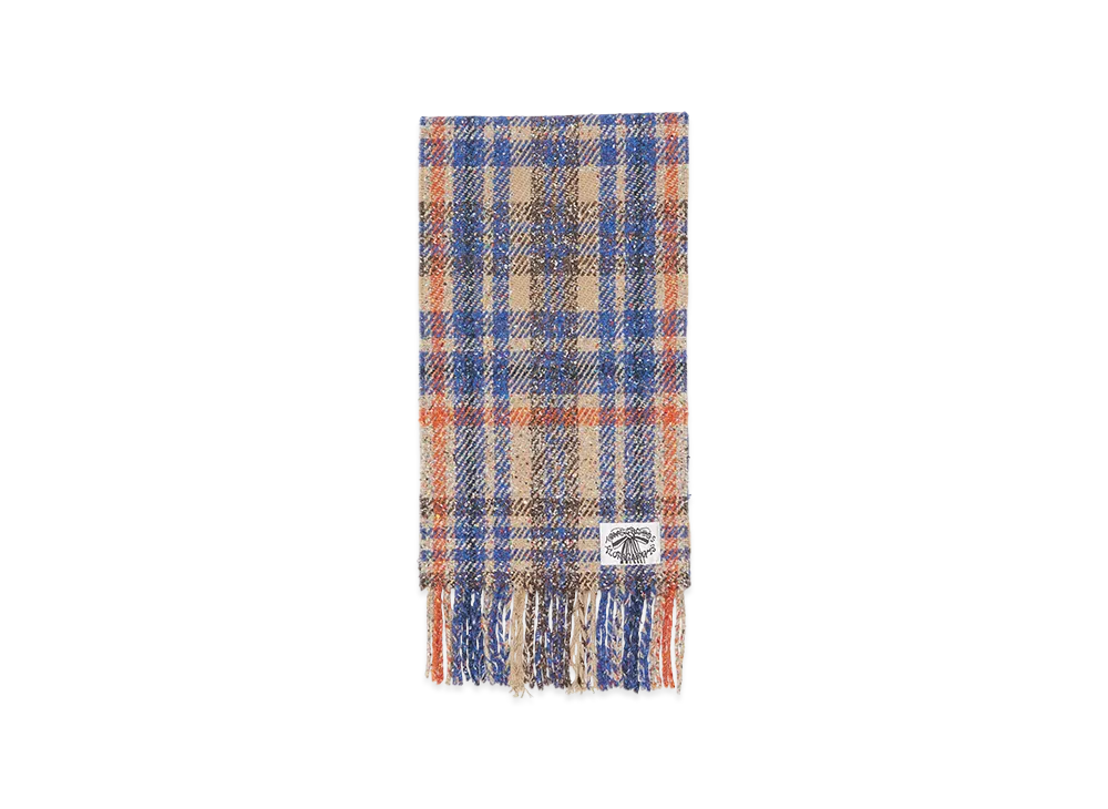 Acne Studios Check Fringe Scarf "Beige/Grey"