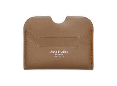 Acne Studios Leather Card Holder "Camel Brown"