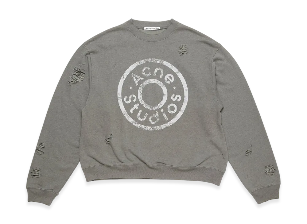 Acne Studios Printed Logo Sweater "Moss Green"