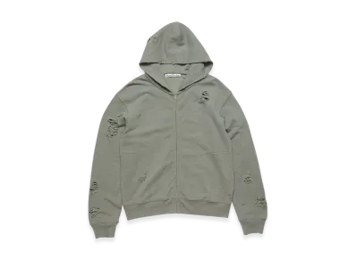 Acne Studios Hooded Zip-Up Sweatshirt "Moss Green"