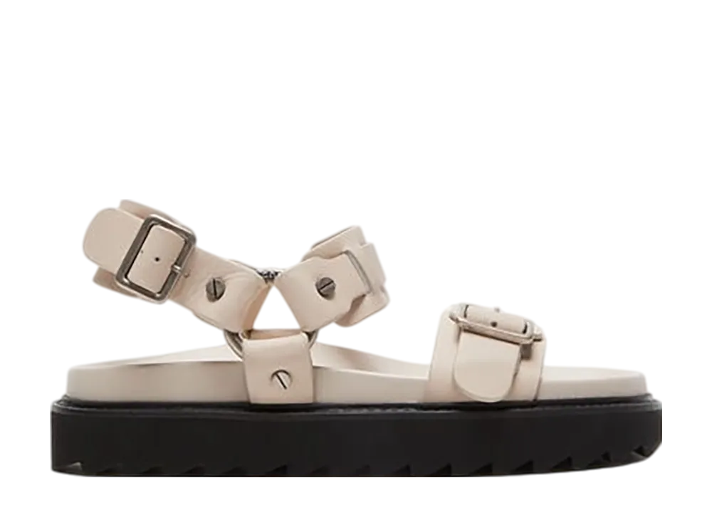 Acne Studios Leather Buckle Sandals "Acid Yellow"