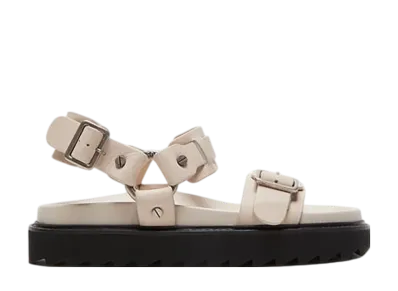 Acne Studios Leather Buckle Sandals "Acid Yellow"