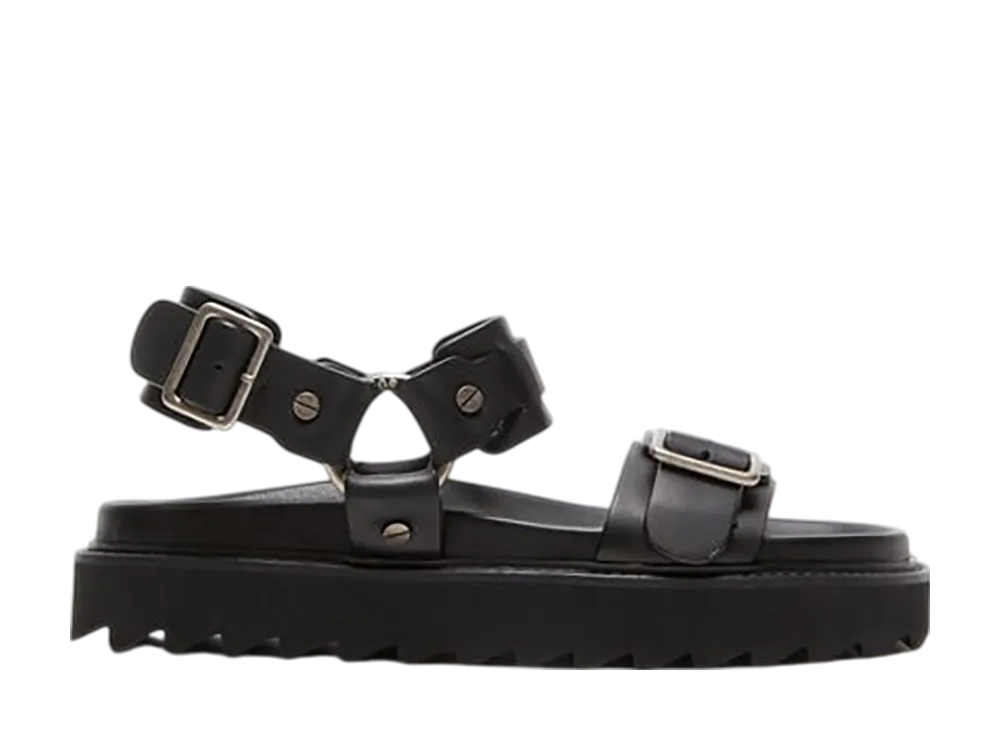 Acne Studios Leather Buckle Sandals "Black"