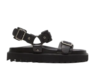 Acne Studios Leather Buckle Sandals "Black"