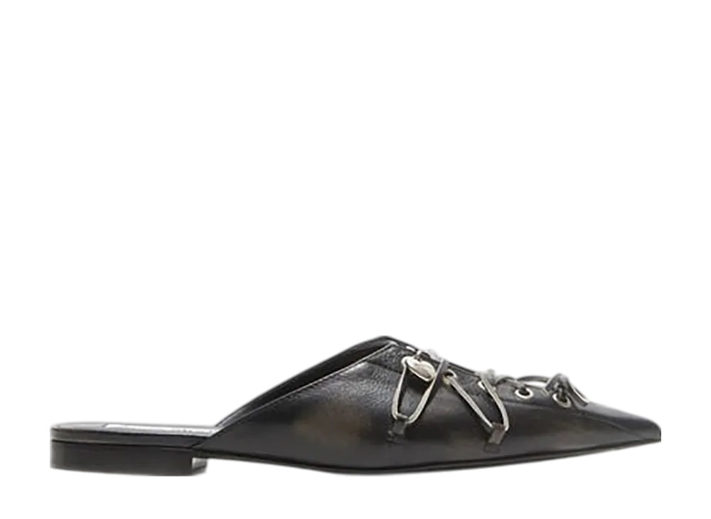 Acne Studios Lace-Up Mules "Black"