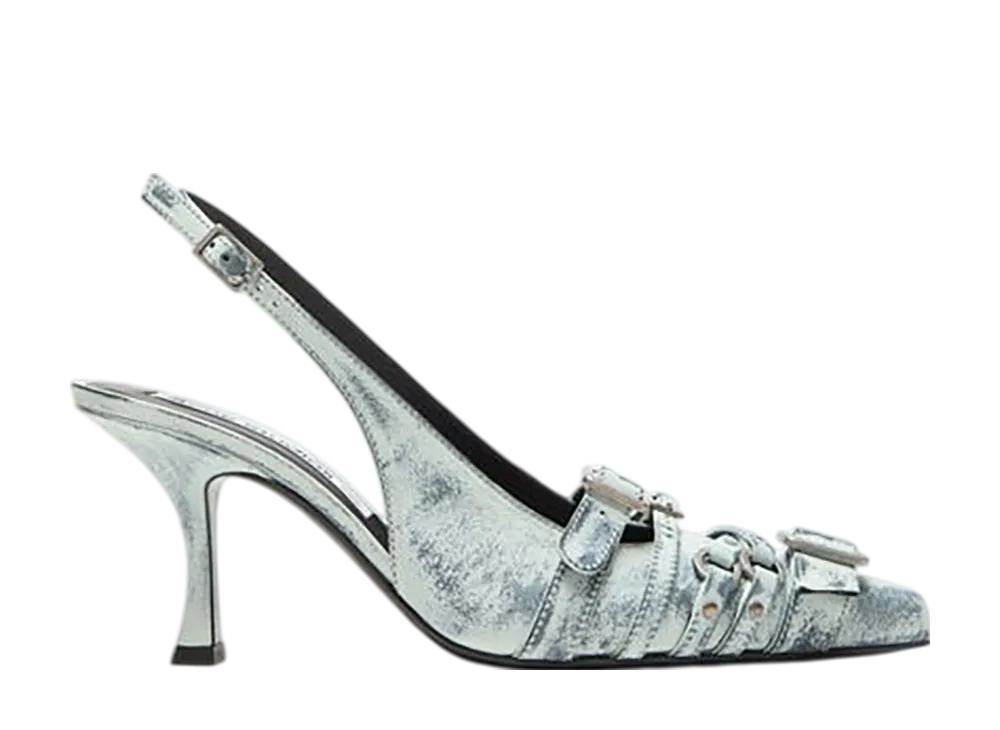 Acne Studios Slingback Leather Heels "Pastel Pink"