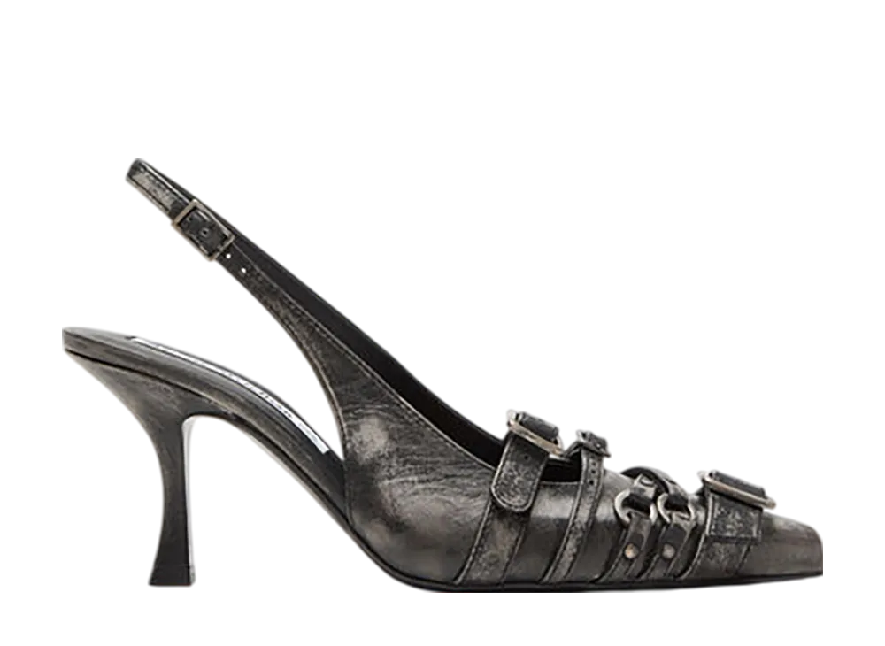 Acne Studios Slingback Leather Heels "Black"