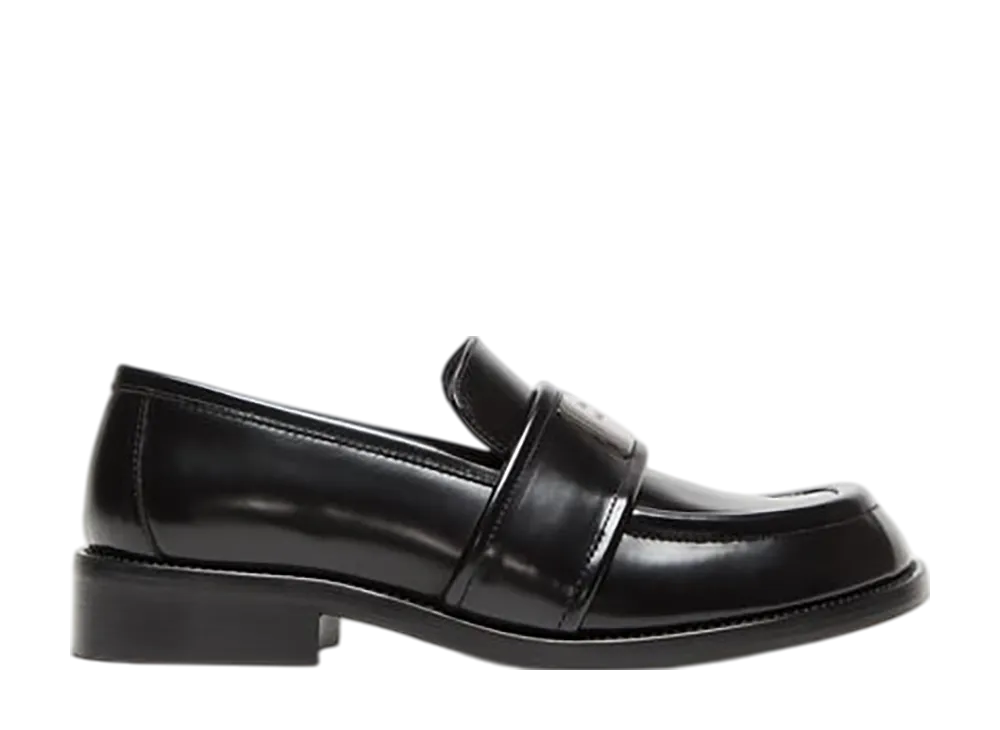 Acne Studios Brushed Leather Loafers "Black Melange"
