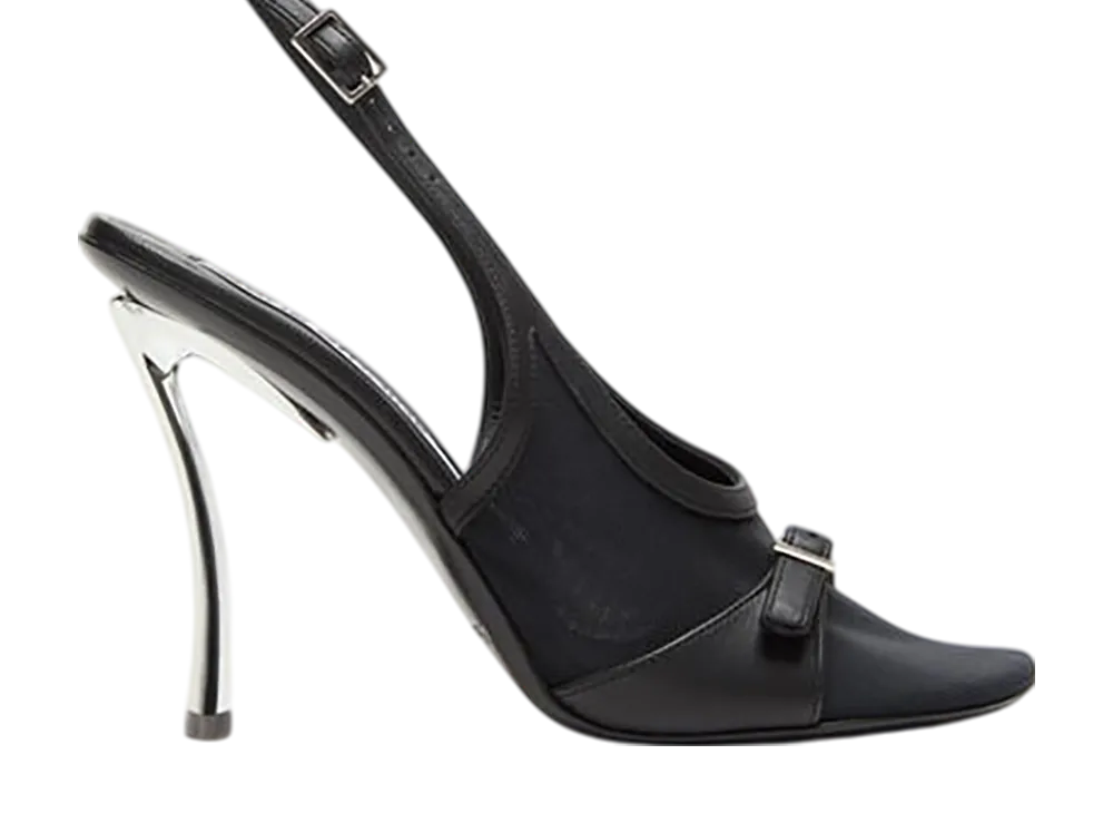 Acne Studios Mesh Slingback Heels "Black"