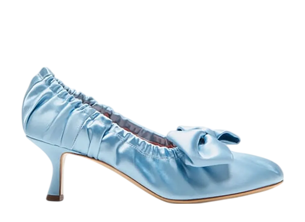 Acne Studios Satin Ribbon Heels "Greige Melange"