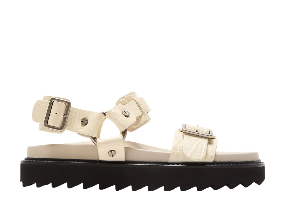 Acne Studios Leather Buckle Sandals "Beige"
