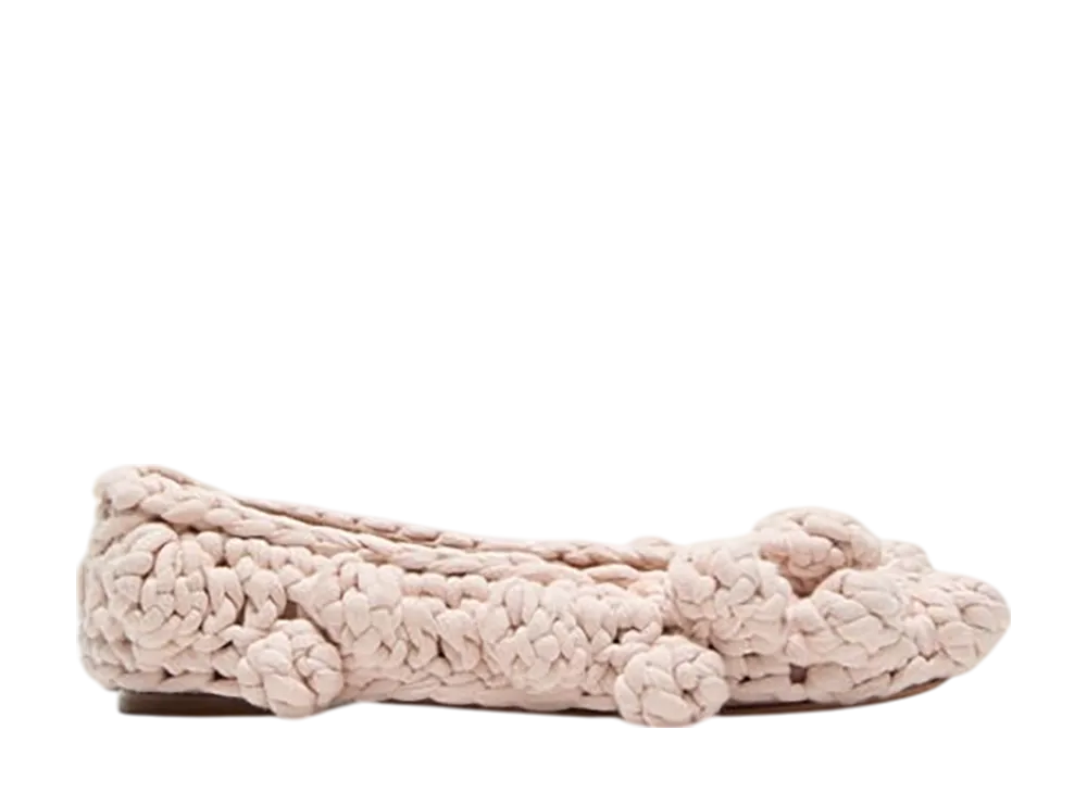 Acne Studios Knit Ballet Flats "Multi Pink"