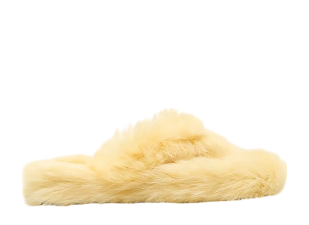 Acne Studios Shearling Sandals "Warm White"