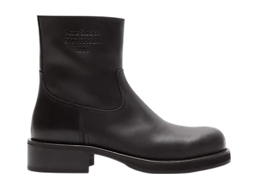 Acne Studios Leather Wax Boots "Black"