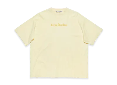Acne Studios Blurred Logo T-Shirt Relaxed Unisex Fit "Pale Yellow"