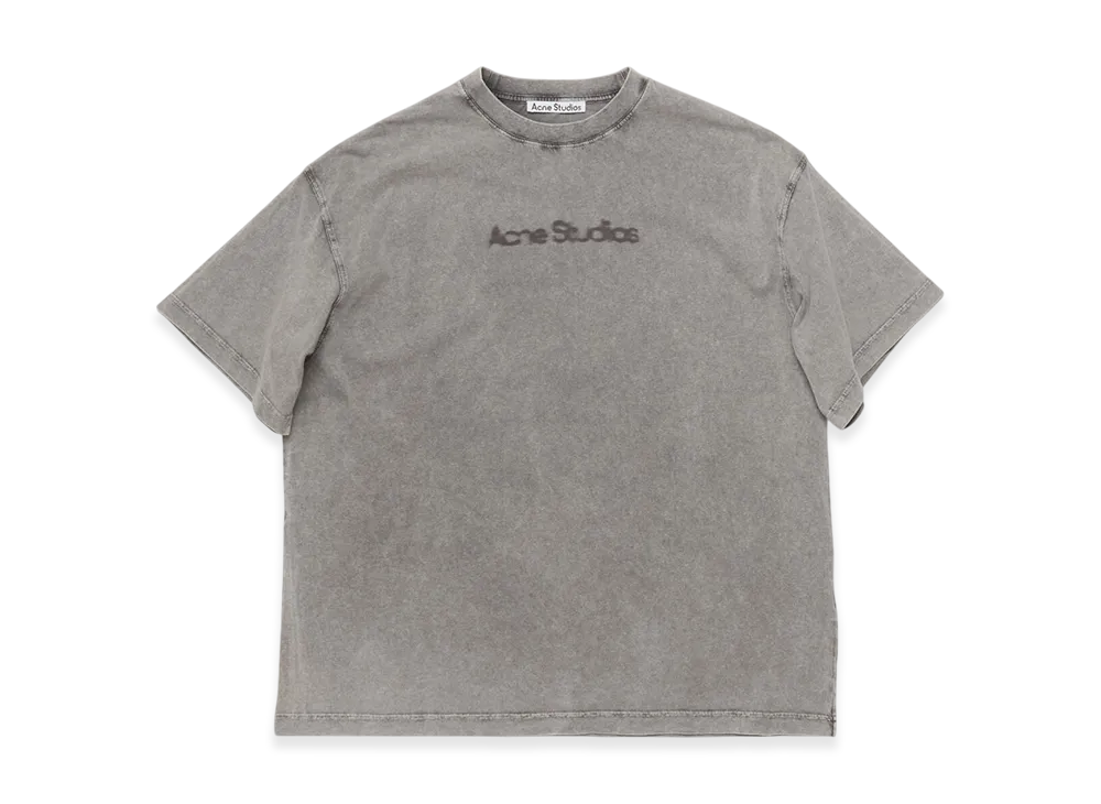 Acne Studios Blurred Logo T-Shirt Relaxed Unisex Fit "Faded Grey"