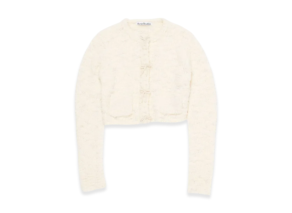 Acne Studios Bow Wool Cardigan "White"