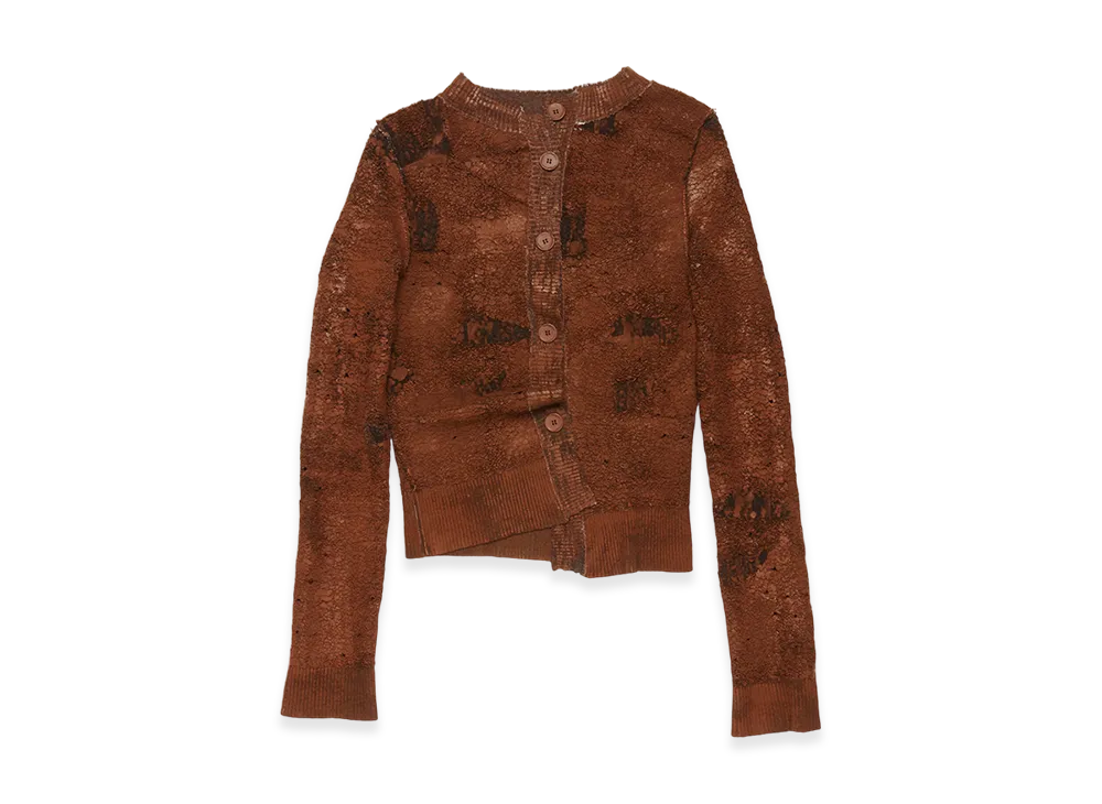 Acne Studios Cardigan Asymmetric Buttonup "Rust Brown"