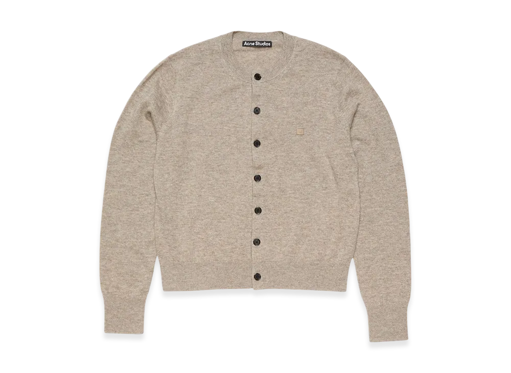 Acne Studios Cardigan Yak Wool Fitted Fit "Greige Melange"