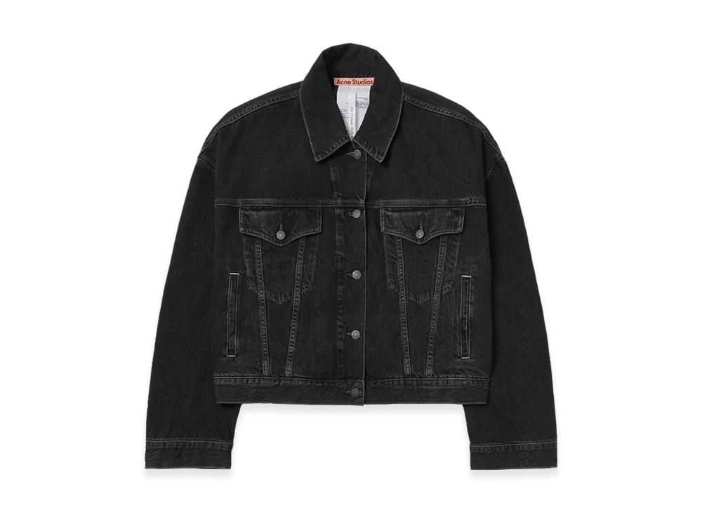 Acne Studios Denim Jacket Relaxed Cropped Fit "Black"