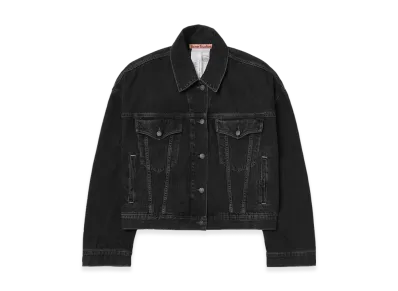 Acne Studios Denim Jacket Relaxed Cropped Fit "Black"
