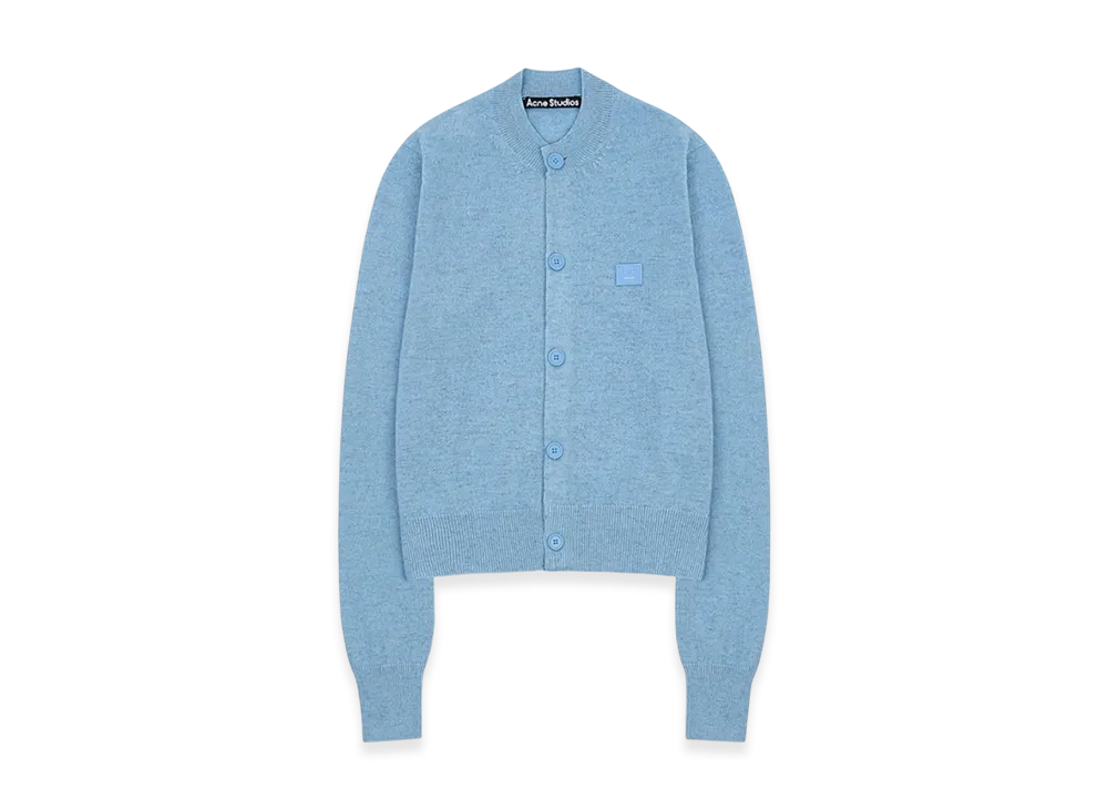 Acne Studios Face Crewneck Cardigan "Powder Blue"