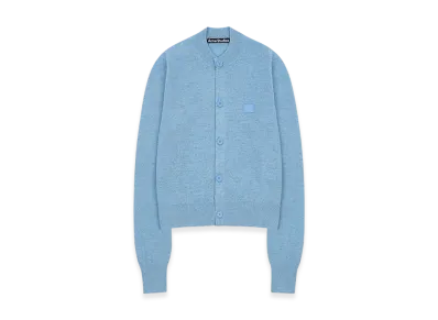 Acne Studios Face Crewneck Cardigan "Powder Blue"