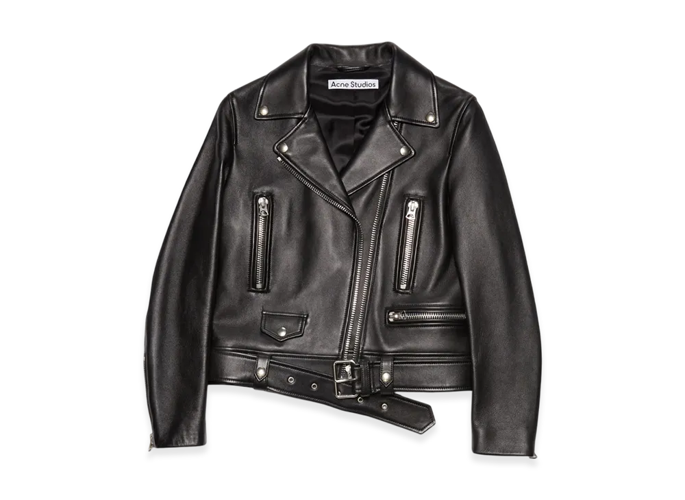 Acne Studios Leather Biker Jacket "Black"