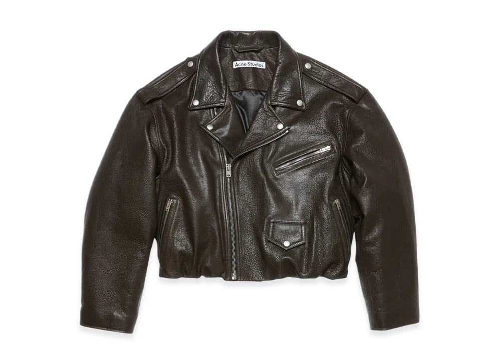 Acne Studios Leather Jacket "Dark Brown"