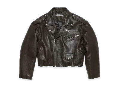 Acne Studios Leather Jacket "Dark Brown"