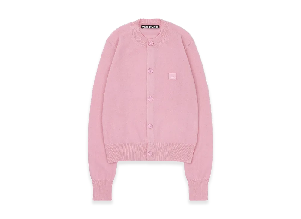 Acne Studios Keva Face Crewneck Cardigan "Blush Pink"