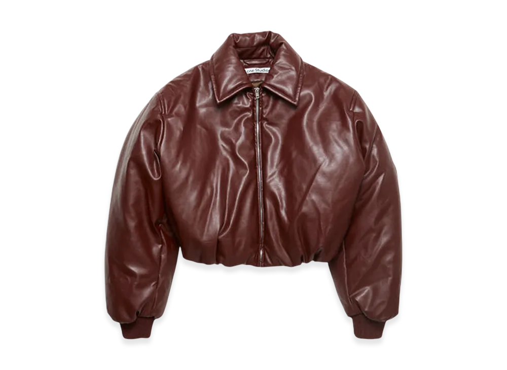Acne Studios Coated Bomber Jacket "Dark Burgundy"