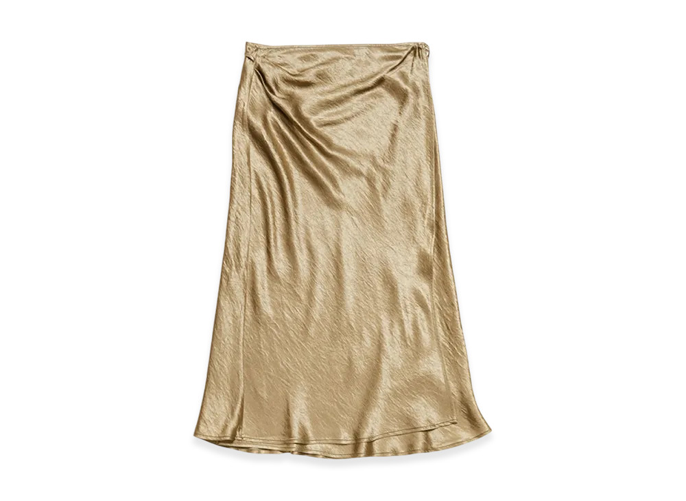 Acne Studios Satin Wrap Skirt "Old Green"