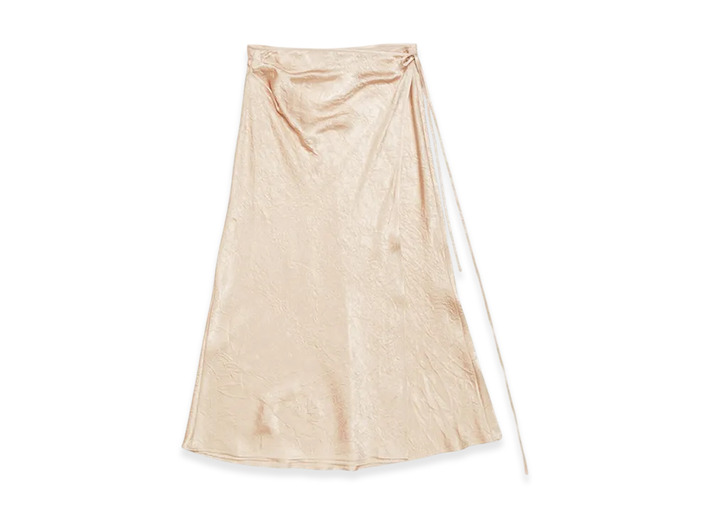 Acne Studios Satin Wrap Skirt "Shell Beige"