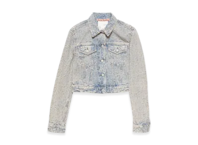 Acne Studios Monogram Denim Jacket Fitted Fit "Blue/Beige"
