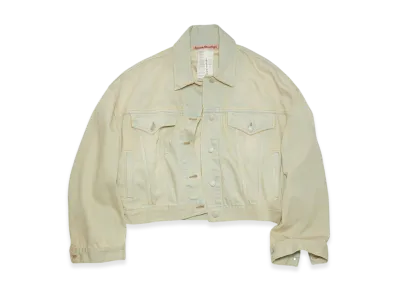 Acne Studios Morris Cropped Oversized Denim Jacket "Pale Yellow/Pale Blue"