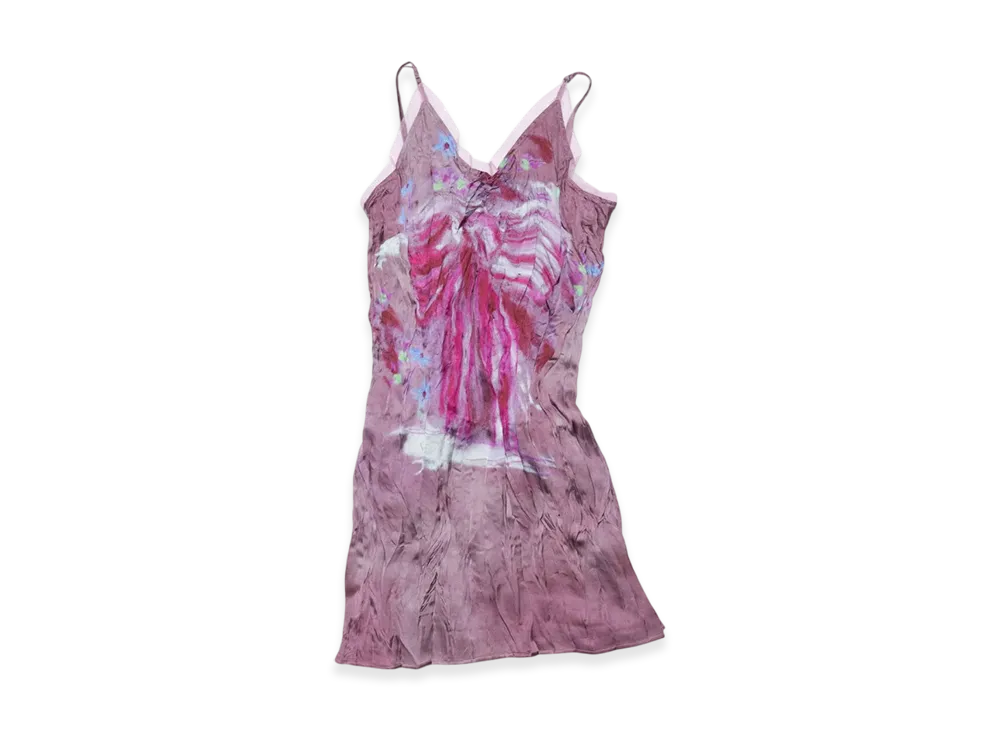 Acne Studios Print Blouse Dress "Raspberry Pink"
