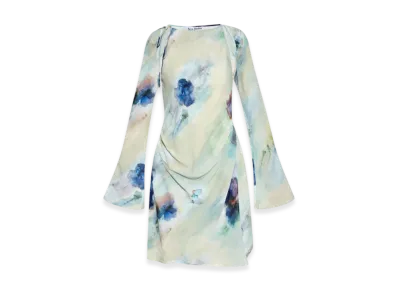 Acne Studios Printed Wrap Dress "Blue"