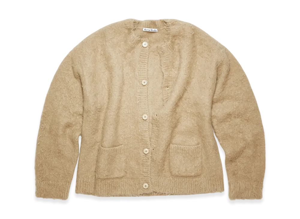Acne Studios Wool Mohair Cardigan "Dark Beige"