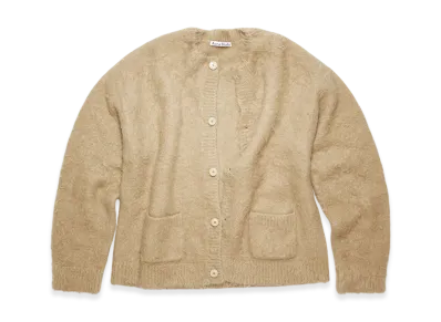 Acne Studios Wool Mohair Cardigan "Dark Beige"