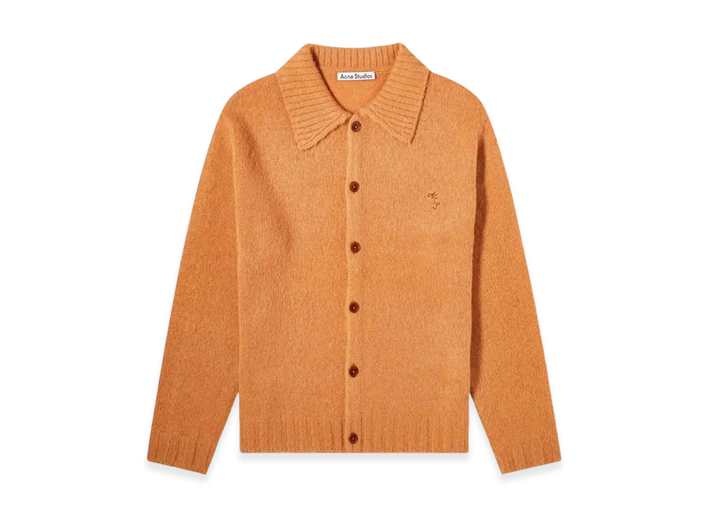 Acne Studios Polo Wool Cardigan "Almond Brown"
