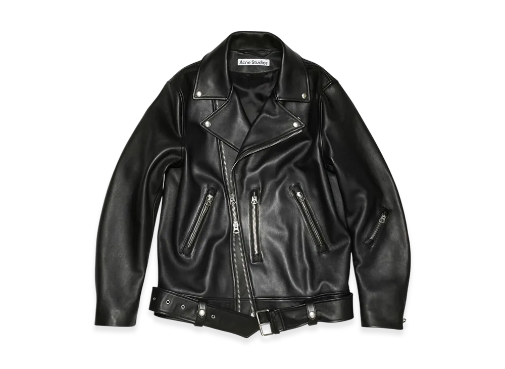 Acne Studios Leather Biker Jacket "Black"