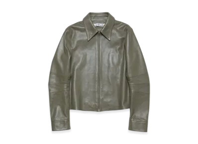Acne Studios Leather Jacket "Dusty Green"