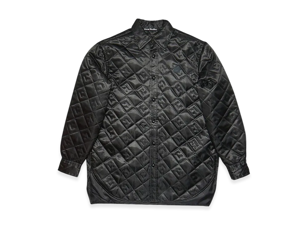Acne Studio Embroidered Face Patch Quilted Jacket "Black"