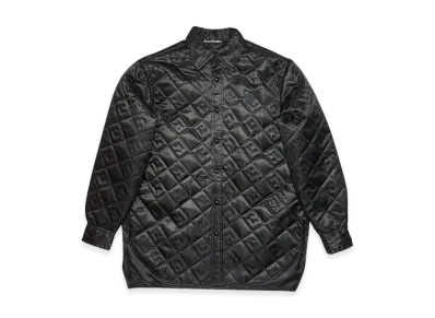 Acne Studio Embroidered Face Patch Quilted Jacket "Black"