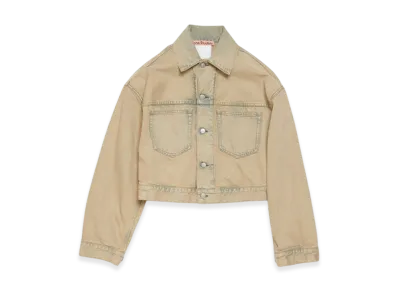 Acne Studios Denim Jacket Oversized Cropped Fit "Light Sand"