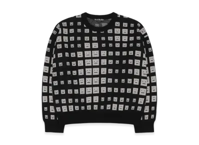 Acne Studios Gradient Face Logo Knit Sweater "Black"