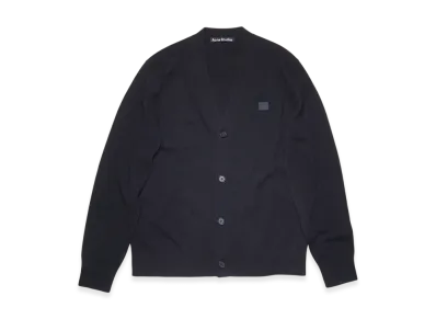 Acne Studios Keve Face V-Neck Cardigan "Black"