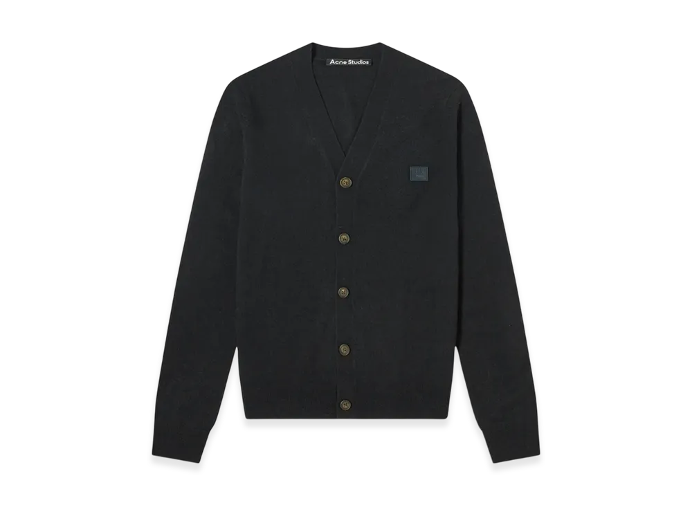 Acne Studios Keve Face V-Neck Cardigan "Black"